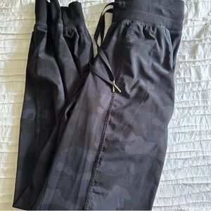 lululemon athletica Black Camo Track Pants